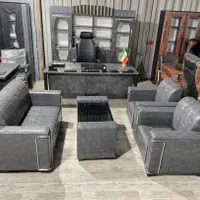 مبل نیمست چپندر میز طوسی اداری صندلی مدیریت تی ۴۰