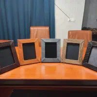 قاب عکس چوبی با روکش چرم طبیعی
