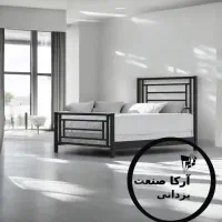 تخت خواب یک نفره فلزی دونفره،تشک بونل ( آرکا صنعت)