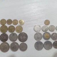 مقداری سکه ایرانی و خارجی قدیمی
