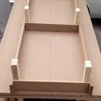 دو عدد کفی چوبی تخت یک نفره