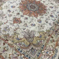 قالیچه اولیا چله ابریشم حاشیه کتیبه ای