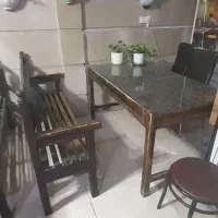 میز ناهار خوری رستورانی ۶ نفره تمام چوب
