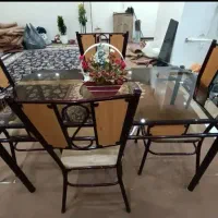 فروش فوری میز نهار خوری ۶ نفره و مبل راحتی ۷ نفره