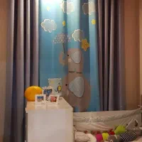 پرده ست روتختی لوستر فیل برچسب دکوری چوبی