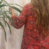 مانتو زنانه پارسی مدل کاشی اصفهان