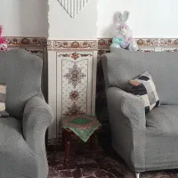مبل شش نفره و کاور طوسی