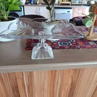 سه عدد ظرف کریستال فرانسه  پایه دار بزرگ