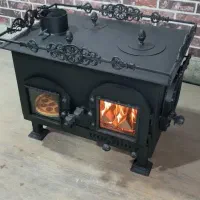 بخاری هیزمی ورق۳میل چوبی چوب سوز رنگ نسوزمدل ۰۹۲