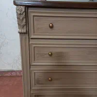 آیینه دراور چوبی پاتختی میز تی وی
