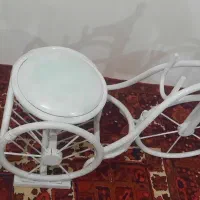 جاگلدان و جاتلفنی چوبی طرح دوچرخه