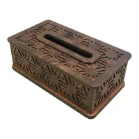 جعبه دستمال کاغذی چوبی جعبه دسمال و سطل زباله