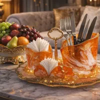 ظروف رزین، شمع، سنگ مصنوعی