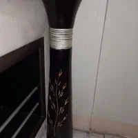گلدان بلند چوبی