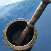 هاون برنجی قدیمی وزن ۳ کیلو