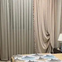 پرده با رویه مخمل ترک