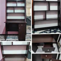 میز تحریر و کتابخانه چوبی بزرگ و بسیار سالم