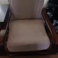 مبل و میز جلو شش نفره چوبی