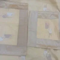 روتختی دو نفره  ساتن با روبالشتی و رو کوسنی نو