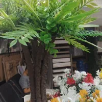 گل با گلدان