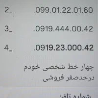 فروش ۴ سیمکارت اول دائمی درحدصفر