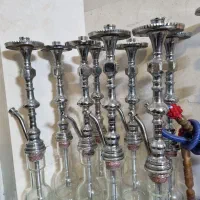 قلیان نادر/لوله مس،بسیار شکیل تنه بلند