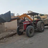 تراکتور جفت بیلی . با تریلی
