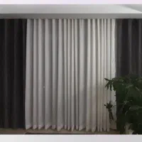 پرده مخمل و حریر در حد نو