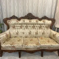 مبل ۷ نفره و میز استیل ۸ نفره
