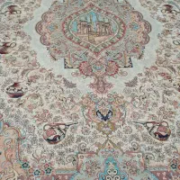 فرش زیبا طرح هخامنشی معاوضه بافرش سالم وقرمزمشهد