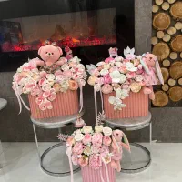 باکس گل نوزادی/سبدگل گهواره/دسته گل نوزادی/مصنوعی