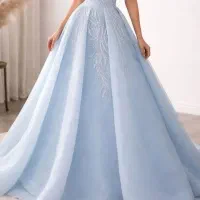 لباس مجلسی خاص طرح سیندرلا پر از سنگ مروارید