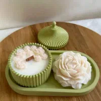 سنگ مصنوعی و شمع گل  آموزش