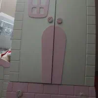 سرویس صورتی سفید کاملا نو