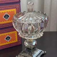 قندان کریستال شامپاینی پایه دار