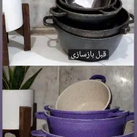 نو سازی قابلمه چدن تفلون روحی