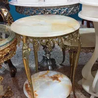 میز تلفن برنجی سنگ مرمر