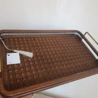 دو عدد سینی چوبی شیک مجلسی