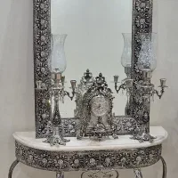 آینه شمعدان برنج زرین قلم