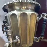 سماور برنجی انتیک  دست ساز .زغالی