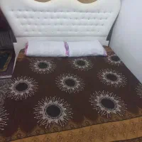 تختخواب دونفره تاج دار سفید سالم بدون عیب وپارگی