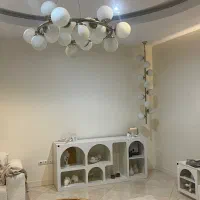 لوستر و آویز مولکولی سفید طلایی