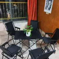 صندلی تاشو ضربدری  دسته دار فنری کار اصفهان