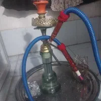 قلیان برنجی با تمام وسایل