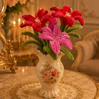 گل های بافتنی