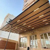 سقف متحرک سایبان برقی سایبان ریلی سقف برقی