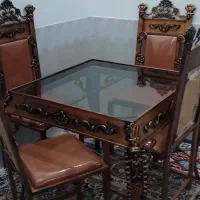 میز غذا خوری ۴نفره بسیار تمیز استفاده نشده