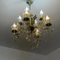 ۲ عدد لوستر برنجی ۸ شاخه