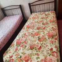 دو عدد تخت تک نفره فلزی فوری