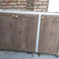 سینک همراه با کمدش (فلزی ، درب mdf)|آب‌چکان و نظم‌دهنده ظروف|پارس‌آباد, |دیوار